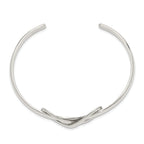 Sophia Jewelers Sterling Silver Infinity Cuff Bangle with Polished Finish