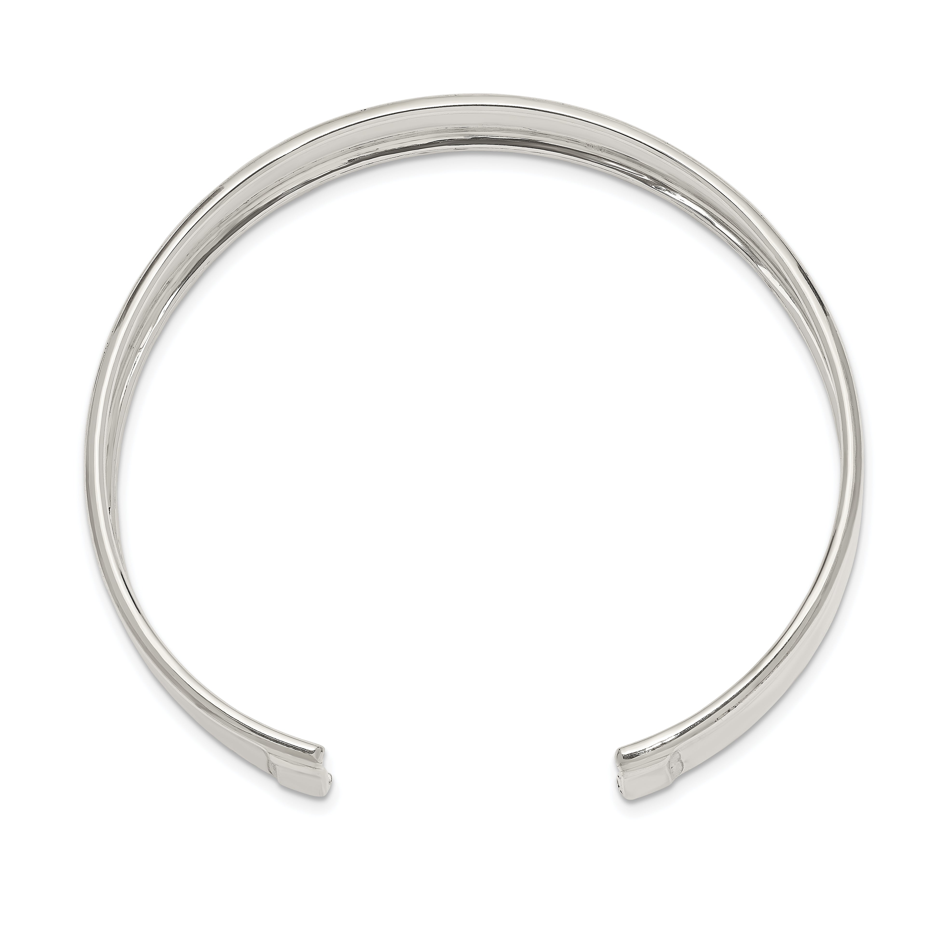 Sophia Jewelers Women's 925 Sterling Silver Polished 10mm Cuff Bracelet
