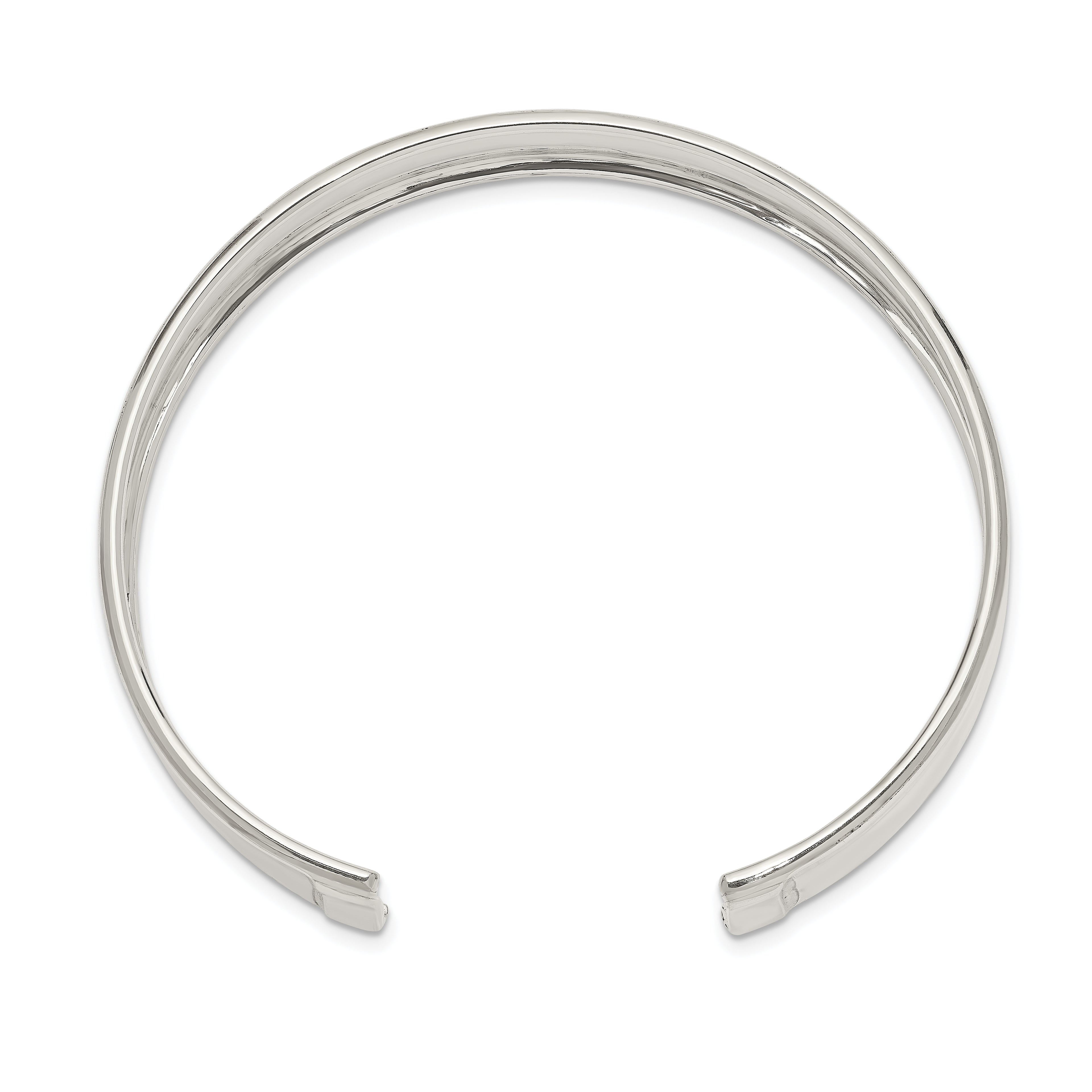 Sophia Jewelers Women's 925 Sterling Silver Polished 10mm Cuff Bracelet