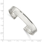 Sophia Jewelers Women's 925 Sterling Silver Polished 10mm Cuff Bracelet
