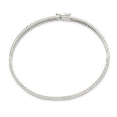 Sterling Silver 6.5mm Diamond-cut Flexible Bangle - 7.25