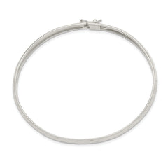 Sterling Silver 6.5mm Diamond-cut Flexible Bangle