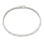 Sterling Silver 7mm Diamond-cut Flexible Bangle