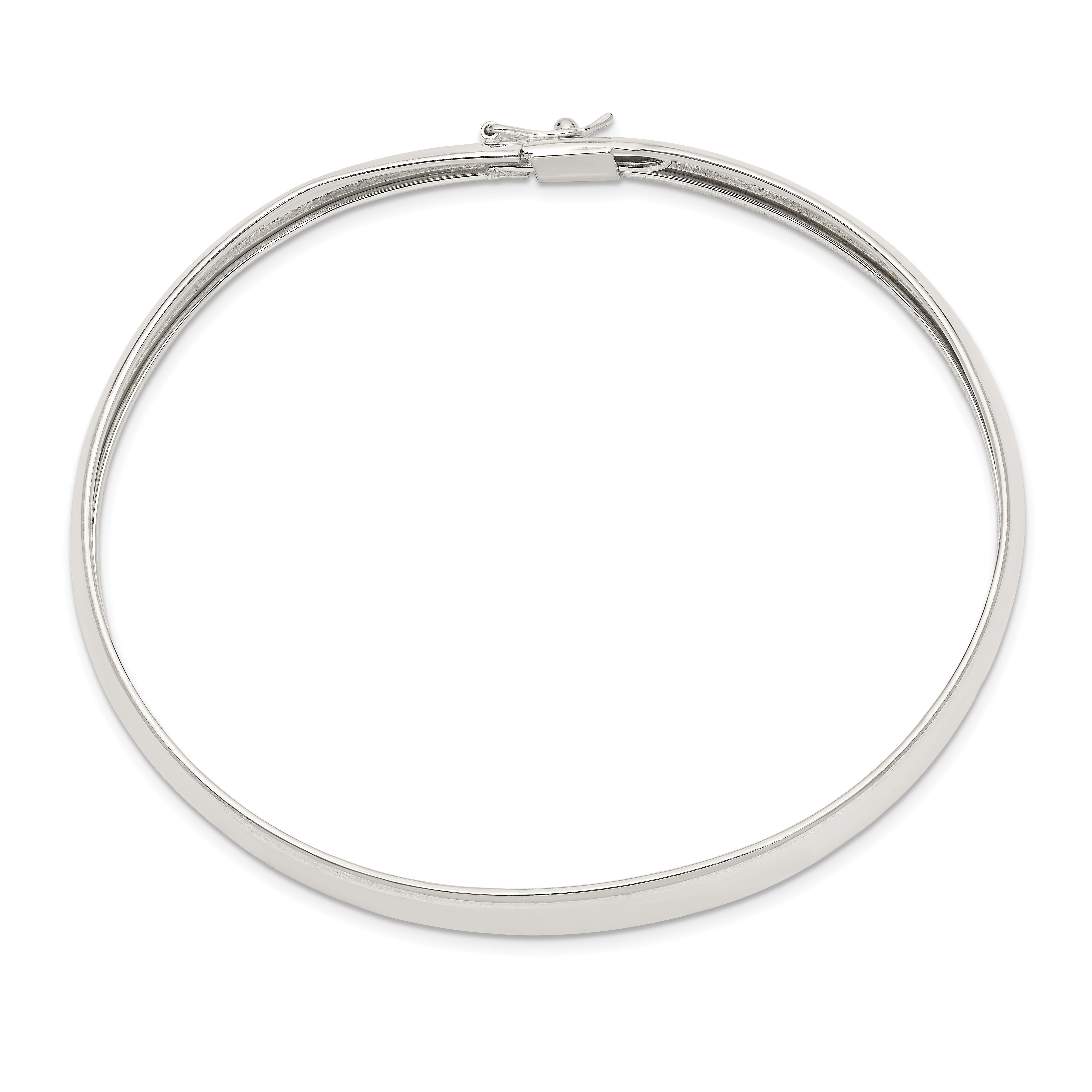 Sterling Silver 925 Hinged Bangle with Polished Finish for Women Secondary image