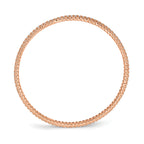 Sterling Shimmer Sterling Silver Rose-tone Flash Rose Gold-plated 93 Stone CZ Bangle Bracelet