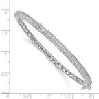 Sterling Shimmer Sterling Silver Rhodium-plated 175 Stone PavÃÂ¢Ã¢âÂ¬ÃÂ¡ CZ Hinged Bangle Bracelet
