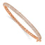 Sterling Shimmer Sterling Silver Rose-tone Flash Rose Gold-plated 175 Stone Pav‚ CZ Hinged Bangle Bracelet