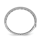 Sterling Shimmer Sterling Silver Rhodium-plated 283 Stone CZ PavÃÂ¢Ã¢âÂ¬ÃÂ¡ Hinged Bangle