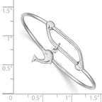 Sterling Silver 925 Dolphin Baby Bangle with Adjustable Fit