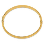 Sophia Jewelers 925 Sterling Silver Gold-Plated 8mm Hinged Bangle Bracelet
