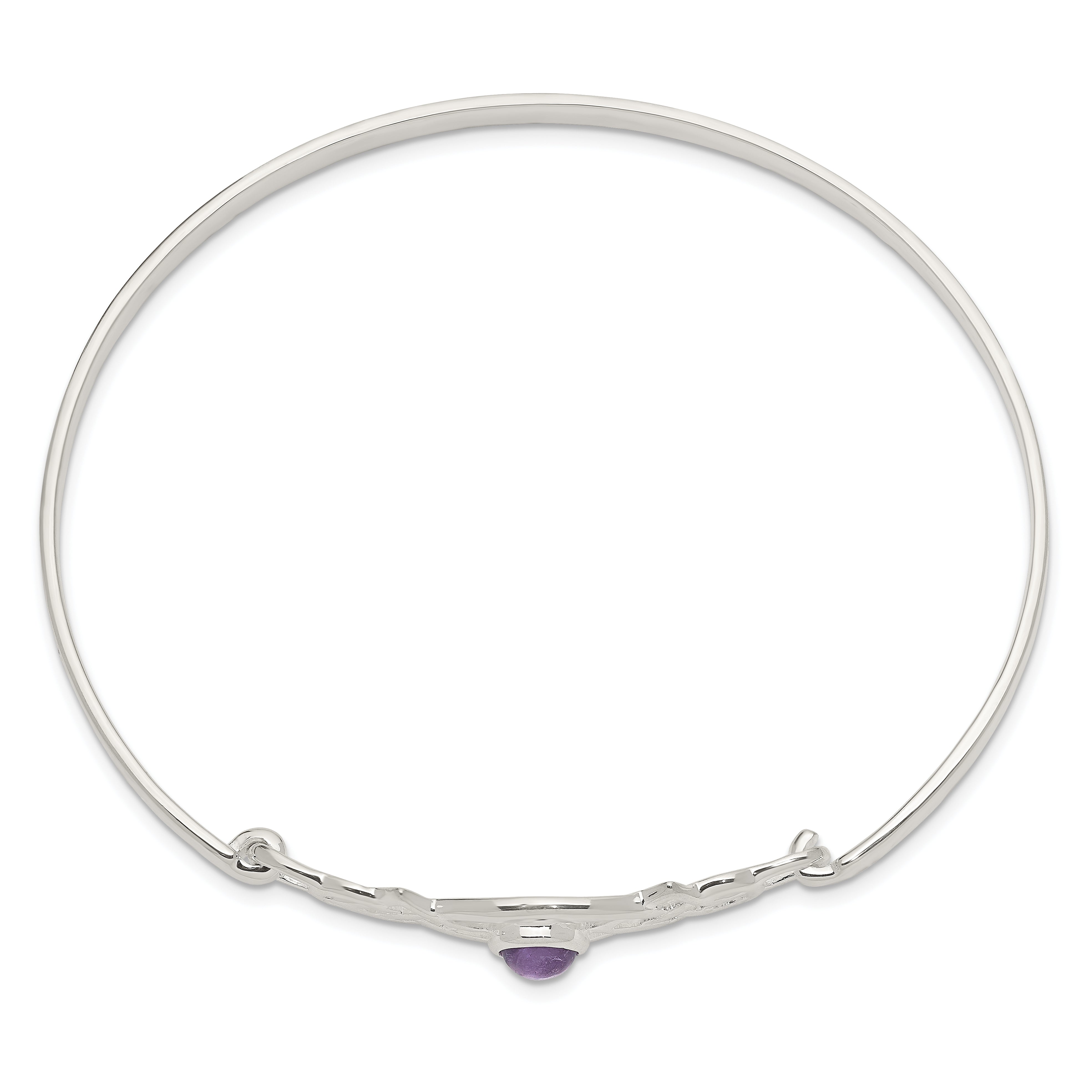 Sterling Silver Amethyst Celtic Knot Bangle Bracelet Secondary image