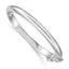 Sterling Silver RH-plated Polished 4mm w/ Safety Hinged Children's Bangle