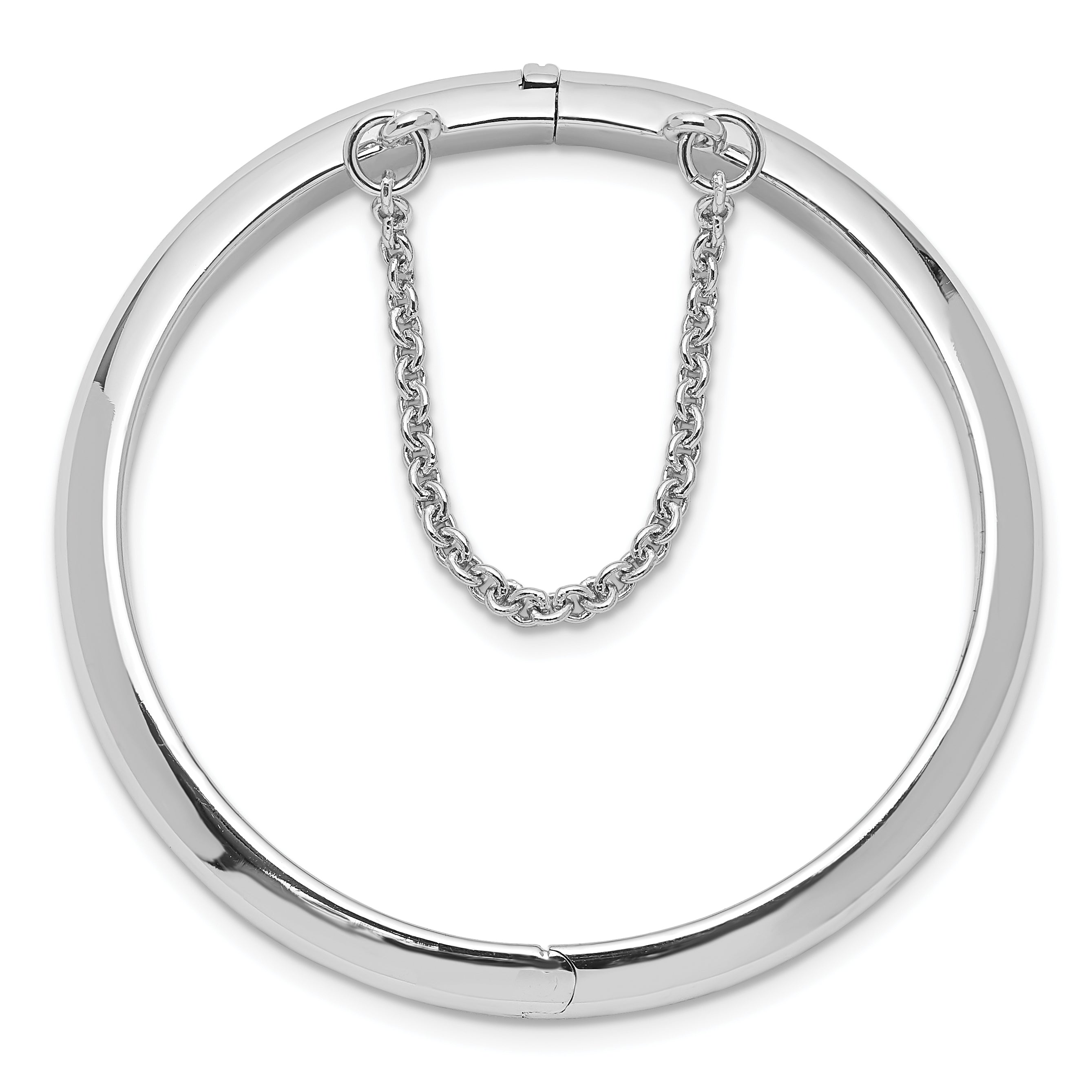 Sophia Jewelers Sterling Silver 925 Children's Polished Bangle with Safety Clasp Secondary image