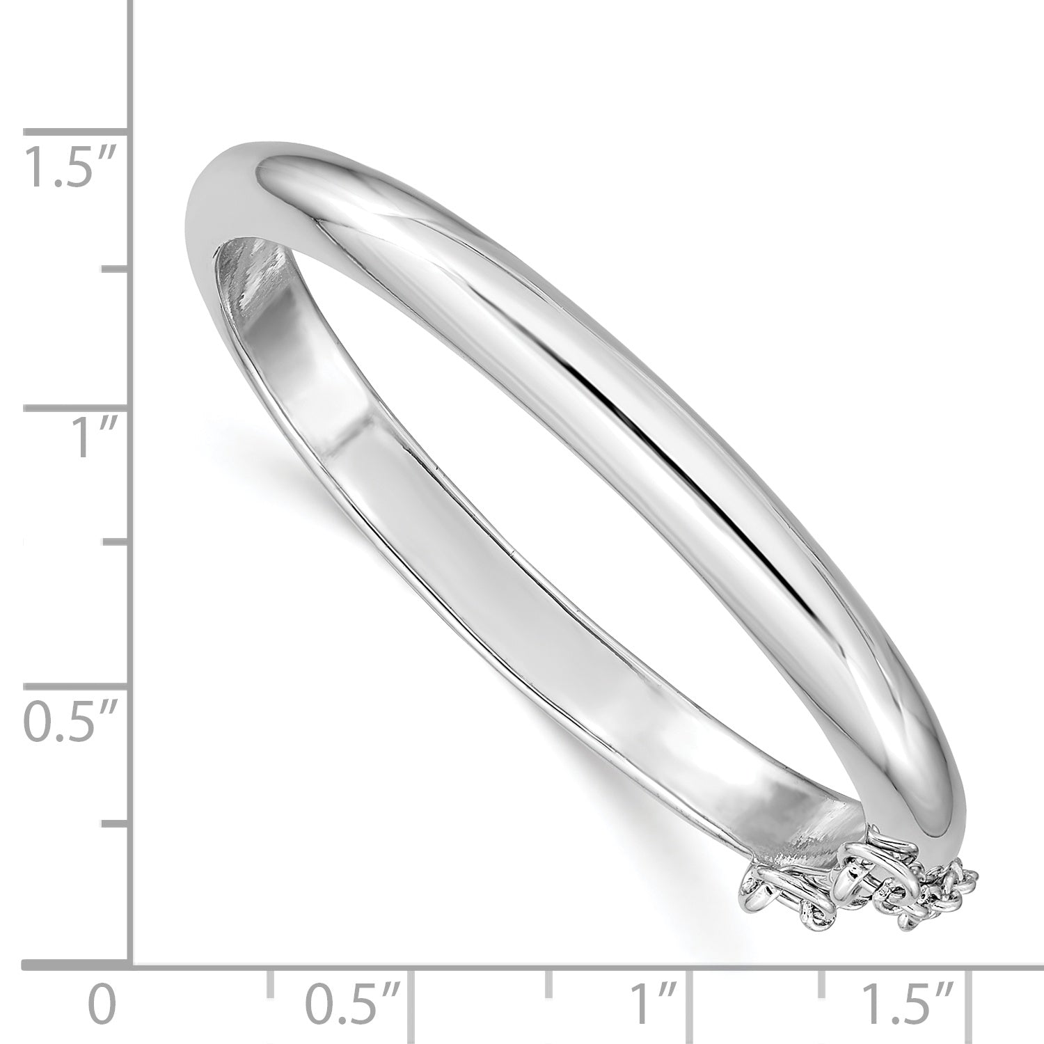 Sophia Jewelers Sterling Silver 925 Children's Polished Bangle with Safety Clasp
