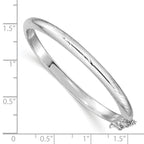 Sterling Silver 925 Girl's Bracelet with Safety Hinged Clasp