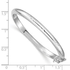 Sterling Silver 925 Girl's Bracelet with Safety Hinged Clasp