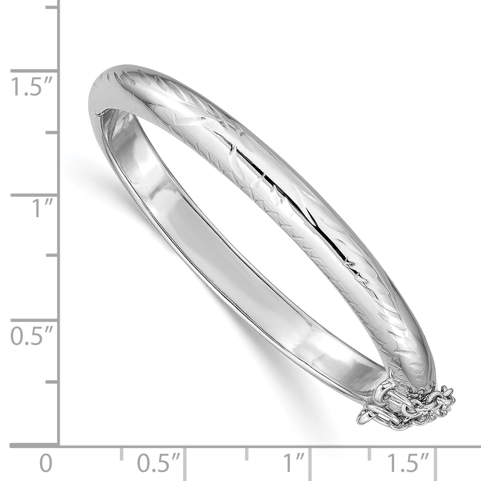 Sophia Jewelers Sterling Silver Children's Hinged Bangle with Safety Clasp