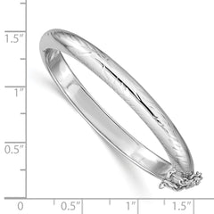 Sophia Jewelers Sterling Silver Children's Hinged Bangle with Safety Clasp