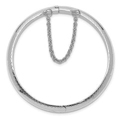 Sophia Jewelers Sterling Silver 5mm Children's Bangle with Diamond-Cut Safety Clasp