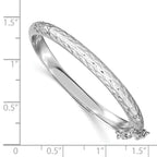 Sophia Jewelers Sterling Silver Children's Bangle with Rhodium Polish Safety Clasp