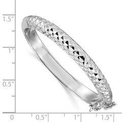 Sophia Jewelers 925 Sterling Silver Girl's Bangle with Safety Clasp