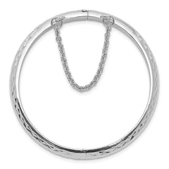 Sophia Jewelers Sterling Silver Child's Bangle with Diamond-Cut Safety Clasp