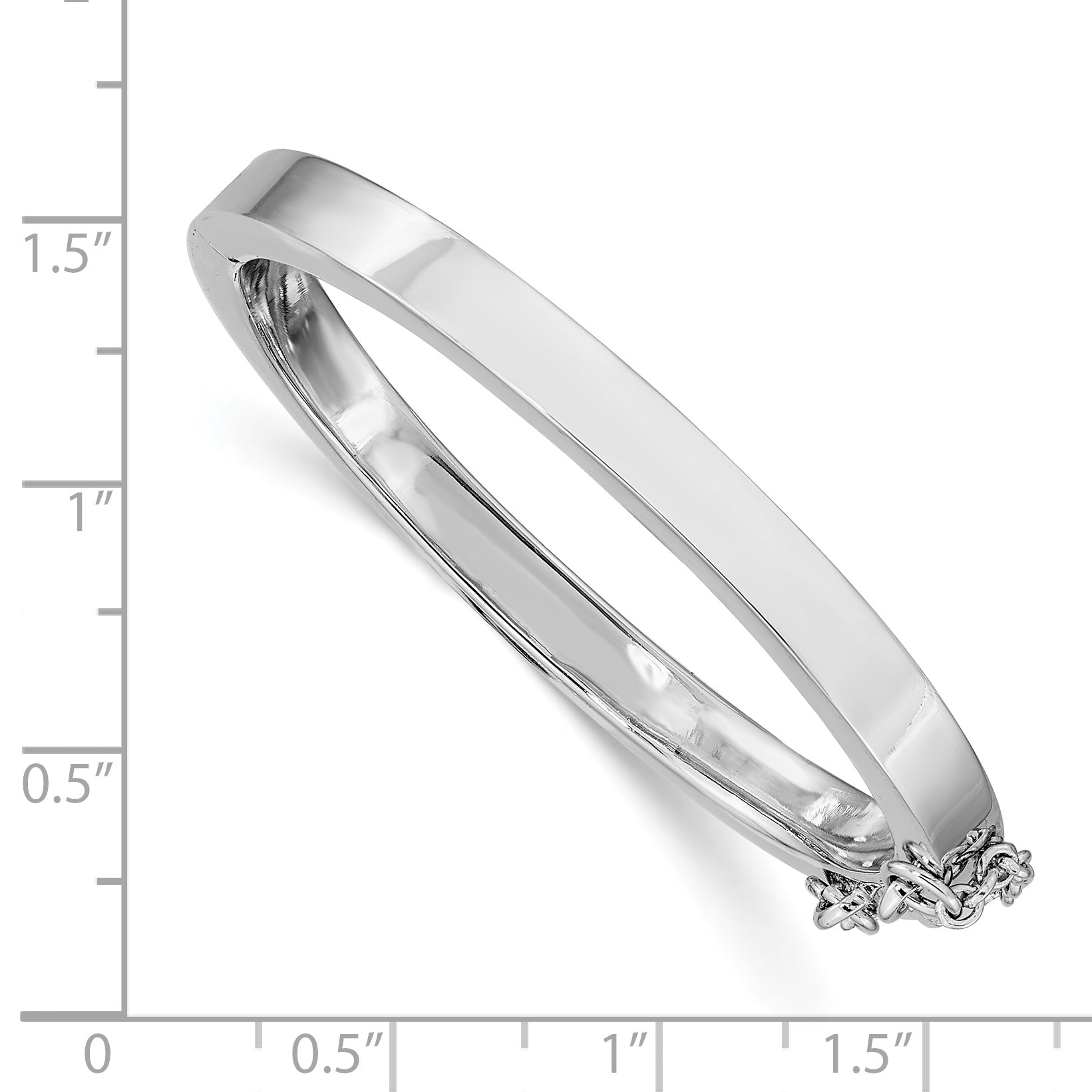 Sophia Jewelers Sterling Silver Children's Safety Hinged Bangle Polished Finish