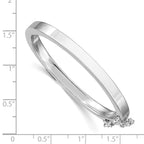 Sophia Jewelers Sterling Silver Girls' Polished 4mm Safety Bangle