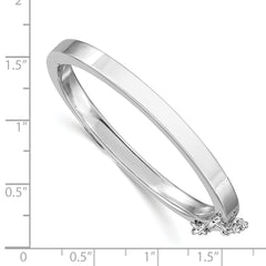 Sophia Jewelers Sterling Silver Girls' Polished 4mm Safety Bangle