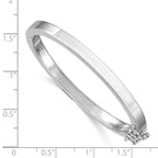 Sterling Silver 925 Polished Children's Bangle with Safety Clasp