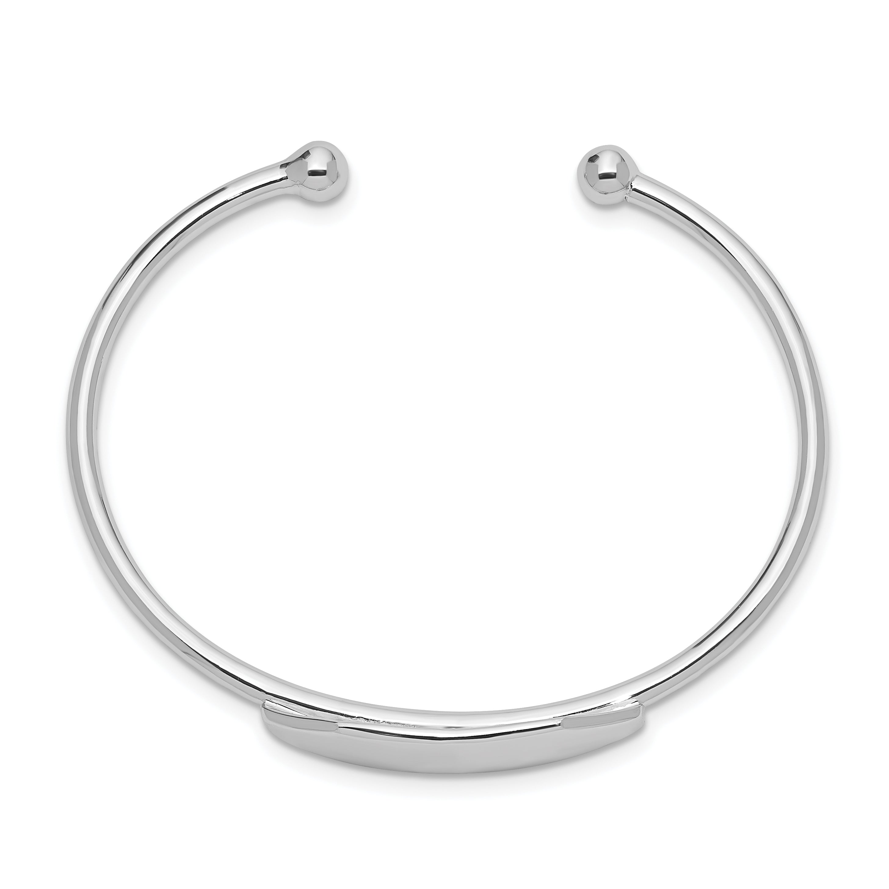 Sophia Jewelers Sterling Silver Polished ID Cuff Bangle for Girls Secondary image