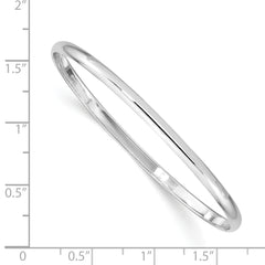 Sterling Silver 925 Children's Slip-On Bracelet Polished Handcrafted Elegance