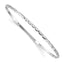 Sterling Silver RH-plated Polished & D/C 2mm Slip On Children's Bangle