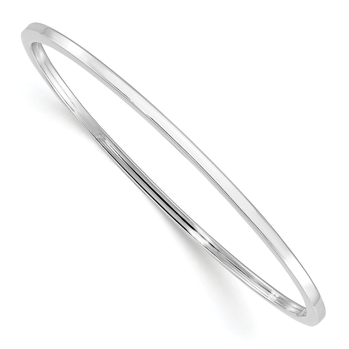 6 Sterling Silver Rhodium-plated Children's Polished Slip-on Bangle