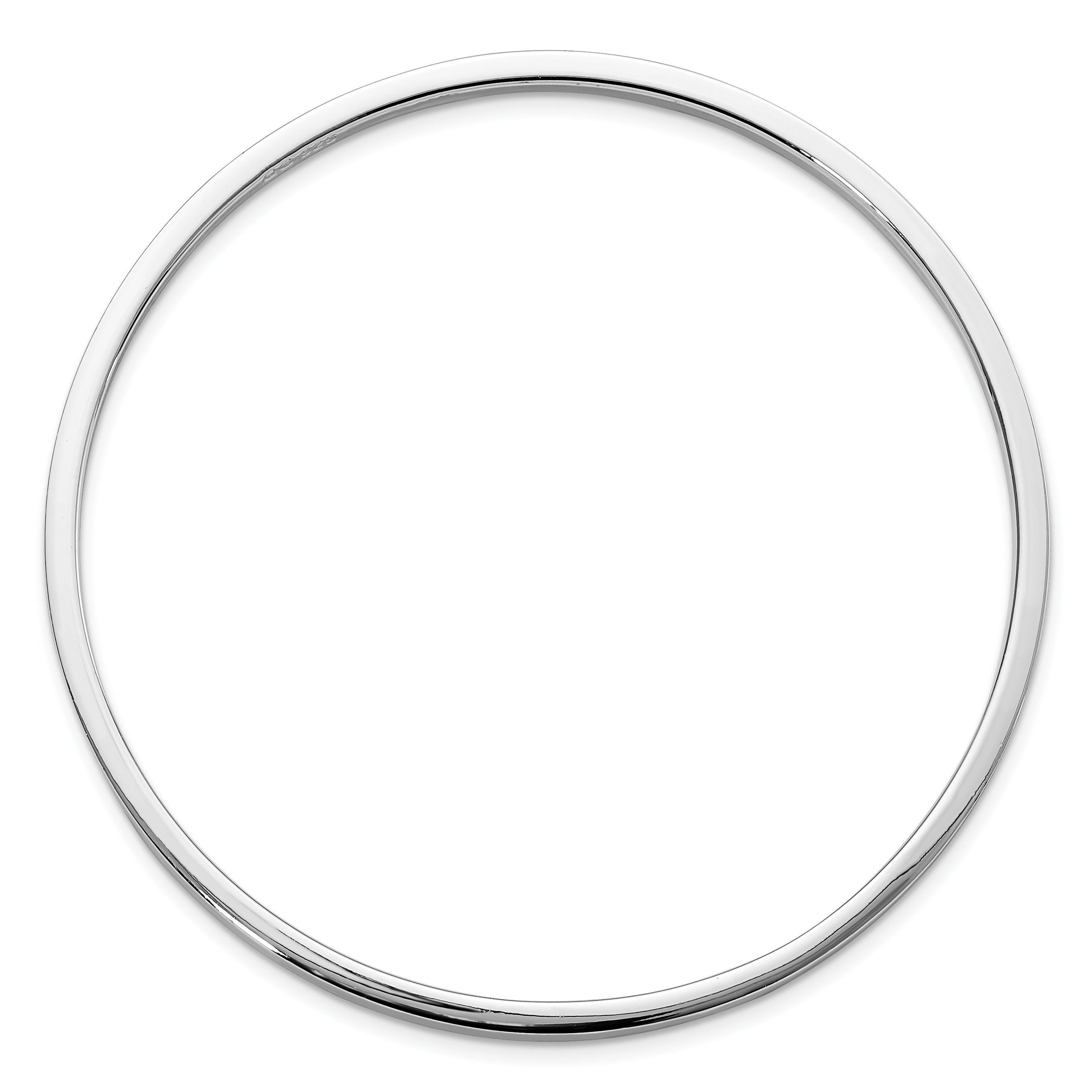 Sterling Silver 925 Child's Polished Slip-On Bangle Handmade by Sophia Jewelers