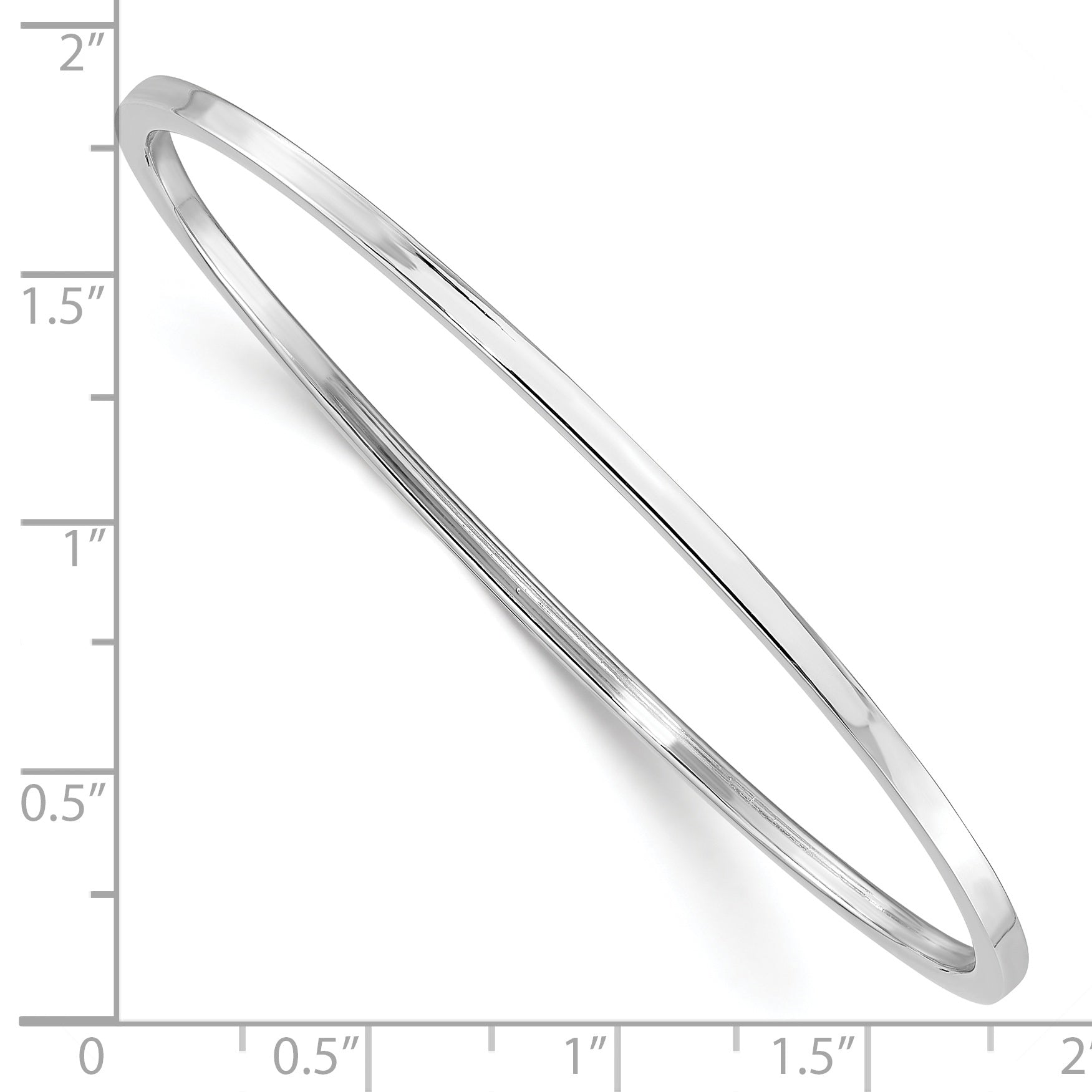 Sterling Silver 925 Child's Polished Slip-On Bangle Handmade by Sophia Jewelers