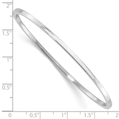 Sterling Silver 925 Child's Polished Slip-On Bangle Handmade by Sophia Jewelers