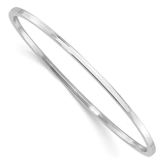 Sterling Silver Rhodium-Plated Polished Slip-on Child's Bangle