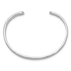 Sophia Jewelers Sterling Silver Children's Cuff Bangle with Polished Rhodium Finish