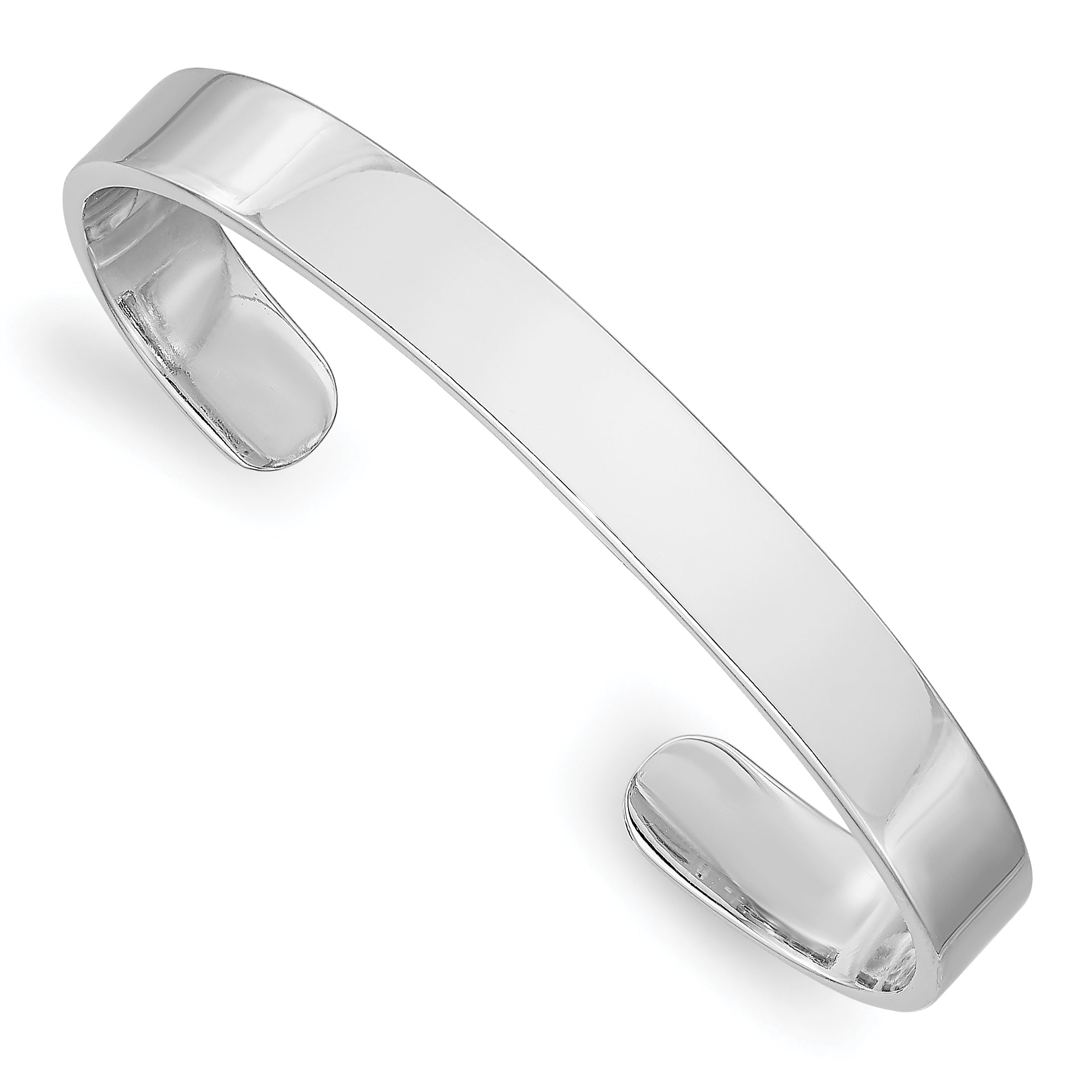Sterling Silver Rhodium-plated Polished 6mm Children's Cuff Bangle Main image