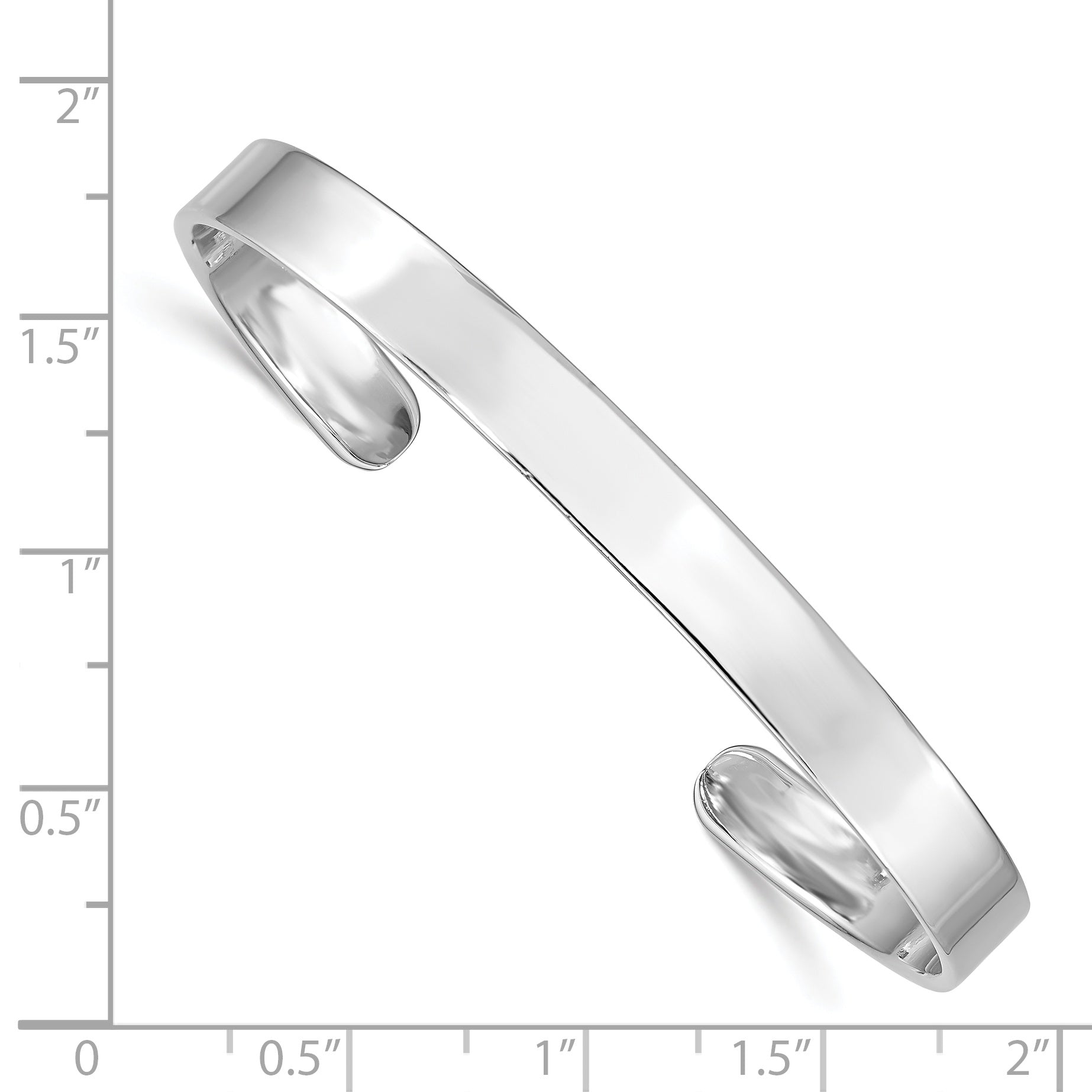 Sophia Jewelers Sterling Silver 925 Polished Cuff Bangle for Girls