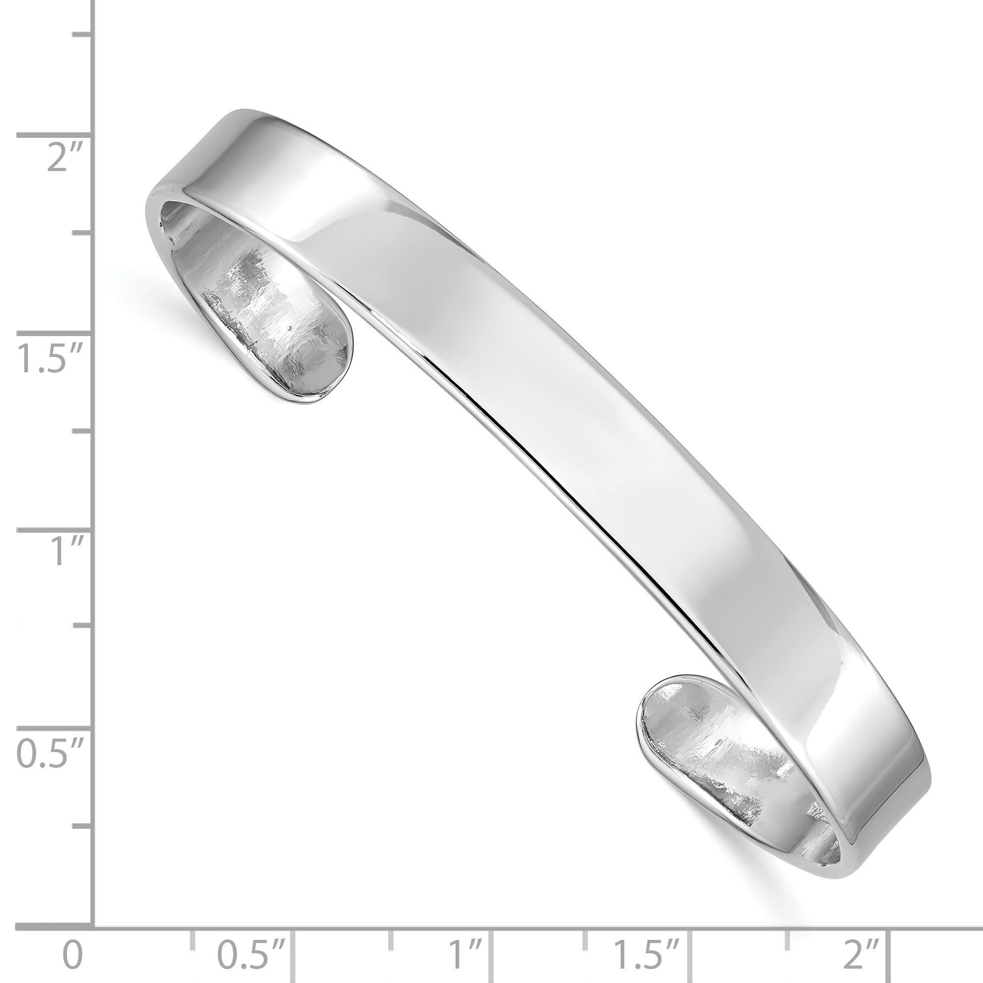 Sophia Jewelers Sterling Silver Rhodium-Plated Children's Cuff Bangle
