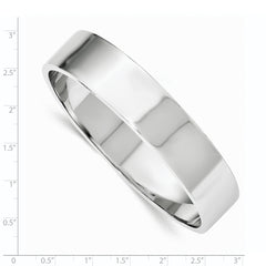 Sterling Silver 15.50mm Rhodium-plated Polished Slip-on Bangle