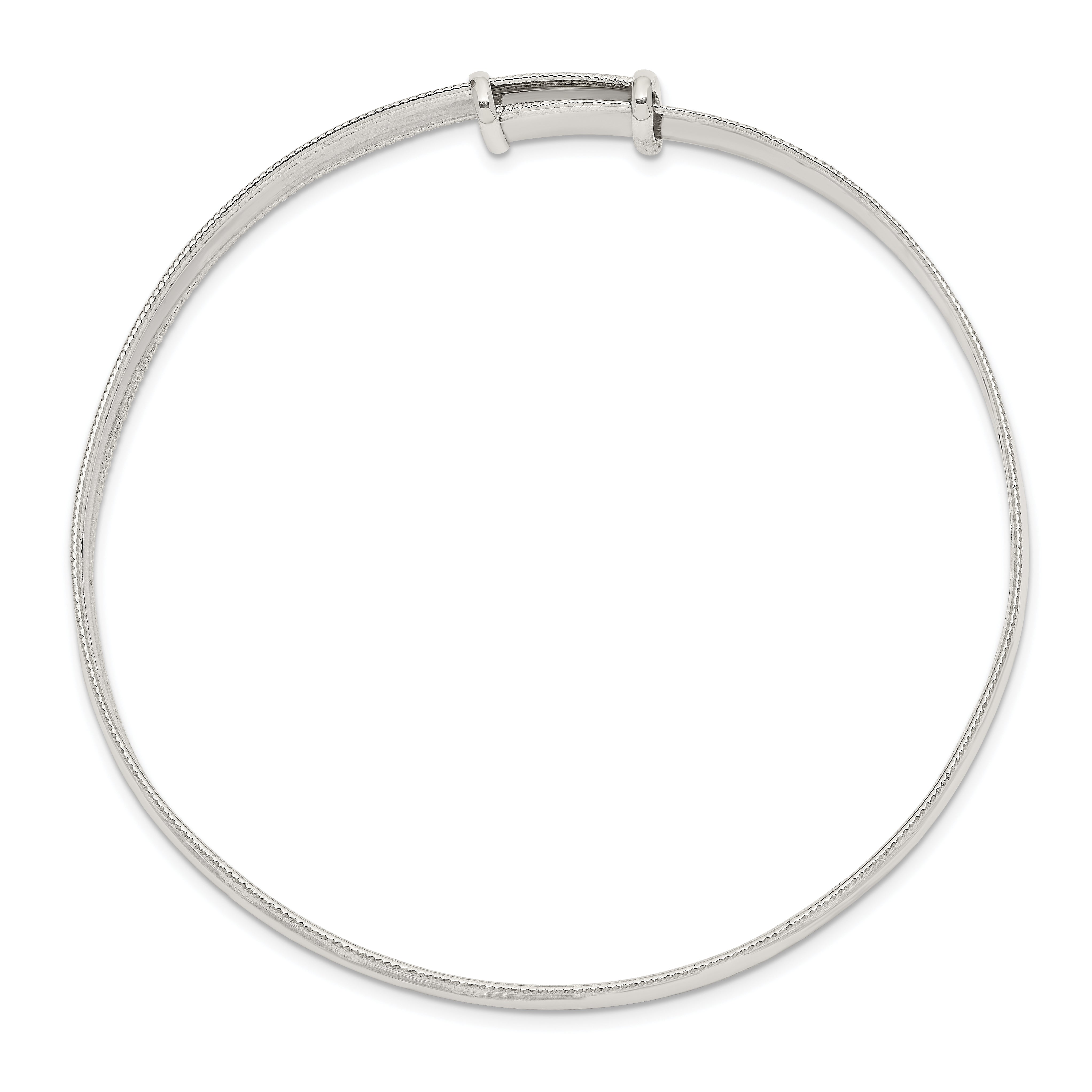 Sophia Jewelers Sterling Silver Milgrain Polished Expandable Bangle for Women