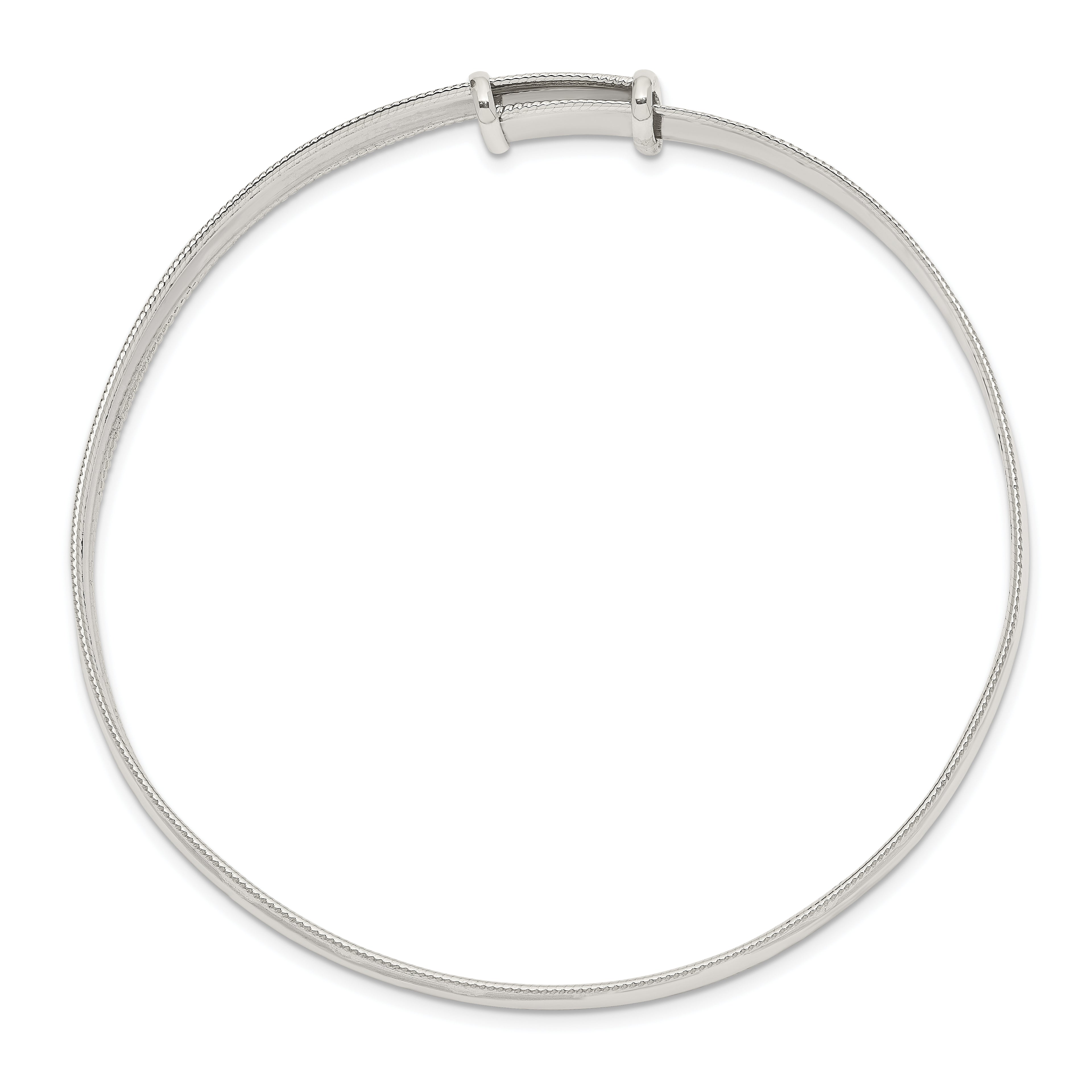 Sophia Jewelers Sterling Silver Milgrain Polished Expandable Bangle for Women