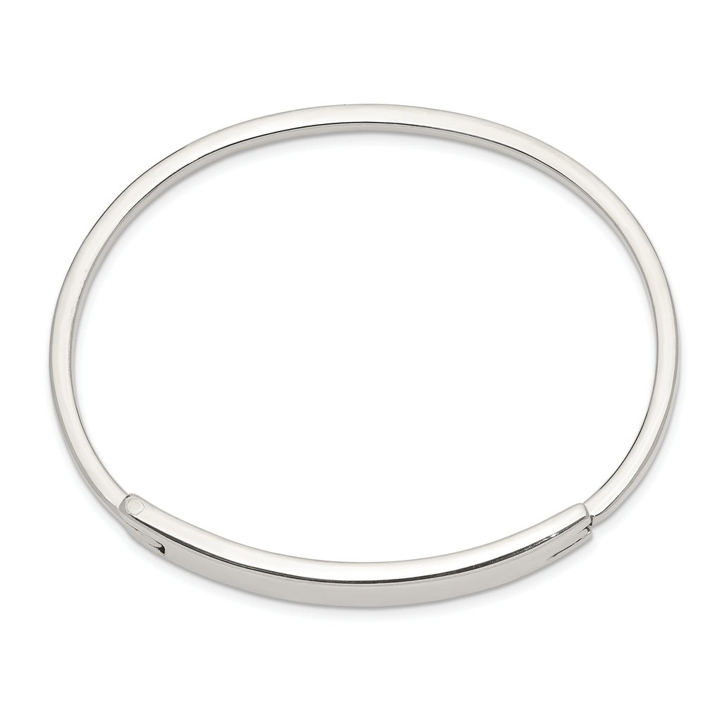 Sophia Jewelers Sterling Silver 925 Polished Hinged ID Bangle for Women