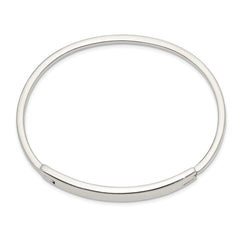 Sophia Jewelers Sterling Silver 925 Polished Hinged ID Bangle for Women