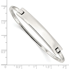 Sophia Jewelers Sterling Silver 925 Polished Hinged ID Bangle for Women