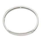 Sophia Jewelers Women's Polished Sterling Silver 925 Hinged Bangle Bracelet