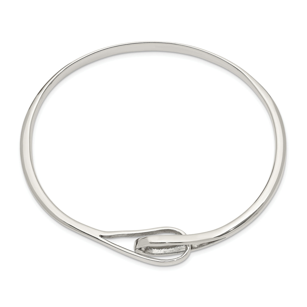 Elegant Sterling Silver 925 Women's Slip-On Bangle Bracelet
